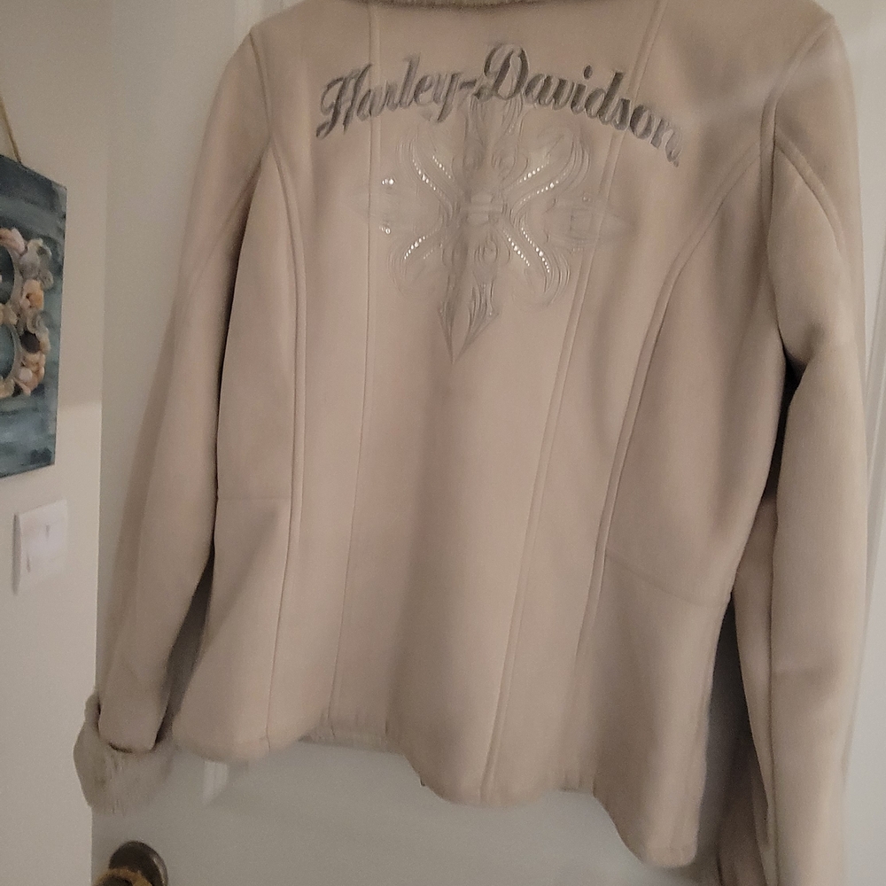 Harley-Davidson Women's Beige Leather Jacket